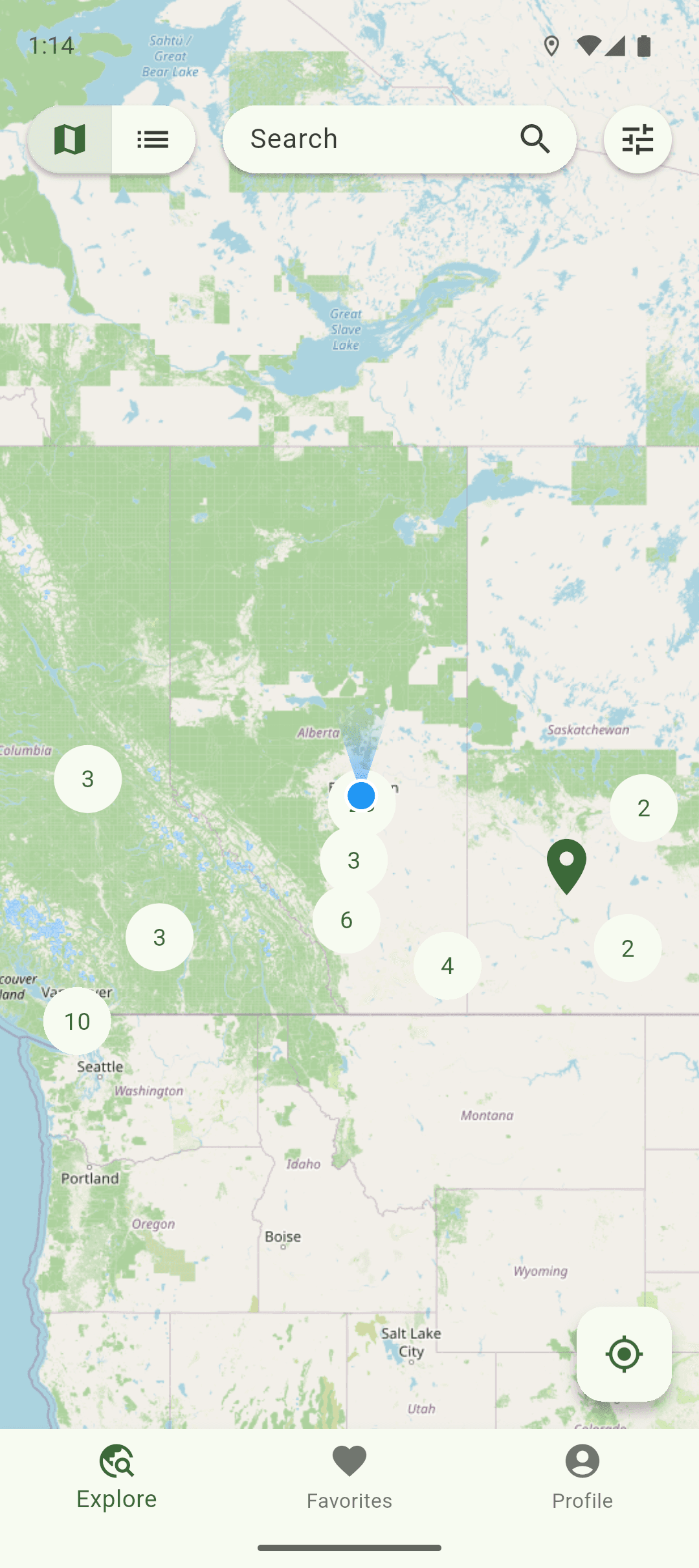 Interactive map of all field trips